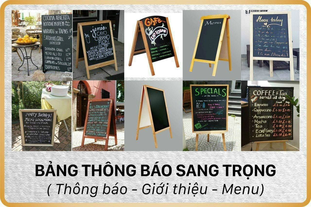 Bảng thông báo sang trọng